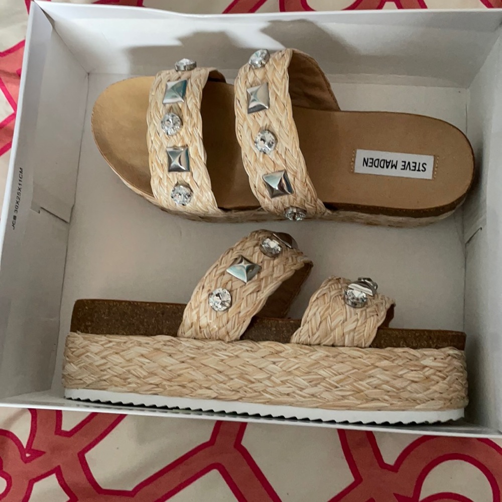 STEVE MADDEN GEMSTONE NATURAL MULTI SIZE 9